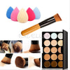 15 Colors Contour Face Cream Makeup Concealer Palette + Sponge Puff Powder Brush