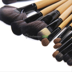 Pro 24Pcs Superior Soft Cosmetic Makeup Brush Set Brushes Kit + Pouch Bag Case