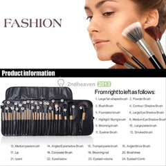 Pro 24Pcs Superior Soft Cosmetic Makeup Brush Set Brushes Kit + Pouch Bag Case