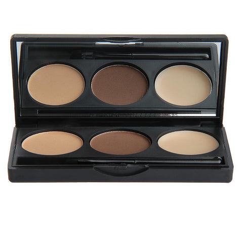 Eyebrow Powder Eye Brow Palette Cosmetic Makeup Shading Kit with Brush Mirror