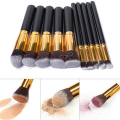 10pcs Pro Cosmetic Makeup Tool Brush Brushes Set Eyeshadow Blush Brushes Tools