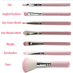 NEW Professional Makeup 7pcs Pink Brush Eye&Face Set Brushes Cosmetic Brush Tool Beauty Brushes,Cute Mini Brushes,Hot Sale,Don't miss it