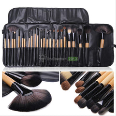 Pro 24Pcs Superior Soft Cosmetic Makeup Brush Set Brushes Kit + Pouch Bag Case