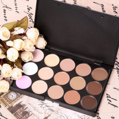 15 Colors Makeup Neutral Face Eye shadow Camouflage Cosmetic Concealer Palette