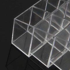 24 Trapezoid Clear Makeup Display Lipstick Stand Case Cosmetic Organizer Holder