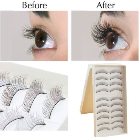 10 Pairs Fashion Beauty Makeup Handmade False Natural Long Eye Lashes Eyelashes @UK Seller@2015 Promotion@ONLY£1.99@10 Days limit time@