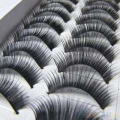 10 Pairs Makeup Handmade Natural Thick False Eyelashes Long Eye Lashes Extension