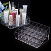 Clear Acrylic 24 Cosmetic Organizer Makeup Case Holder Display Stand Storage Box