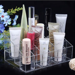 Clear Acrylic 24 Cosmetic Organizer Makeup Case Holder Display Stand Storage Box