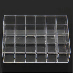 Clear Acrylic 24 Cosmetic Organizer Makeup Case Holder Display Stand Storage Box