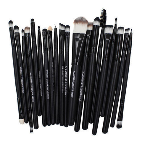 20 Pcs Makeup Set Powder Foundation Eyeshadow Eyeliner Lip Cosmetic Brushes New