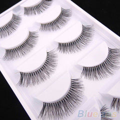 5 Pairs Natural Sparse Cross Eye Lashes Extension Makeup Long False Eyelashes