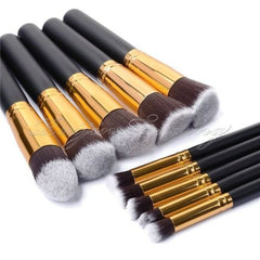 10pcs Pro Cosmetic Makeup Tool Brush Brushes Set Eyeshadow Blush Brushes Tools