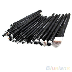20 Pcs Pro Makeup Set Powder Foundation Eyeshadow Eyeliner Lip Cosmetic Brushes