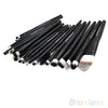 20 Pcs Pro Makeup Set Powder Foundation Eyeshadow Eyeliner Lip Cosmetic Brushes