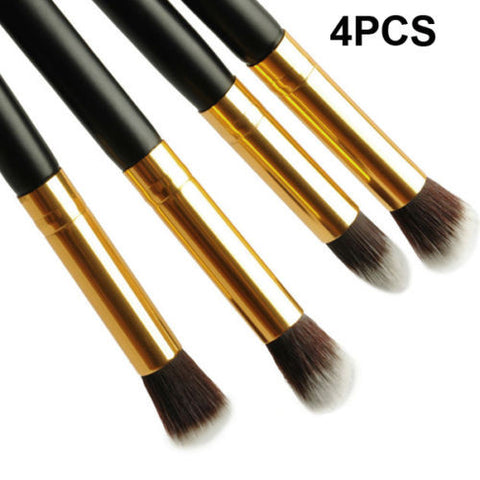 4PCS Pro Makeup Cosmetic Tool Eyeshadow Eye Shadow Foundation Blending Brush Set