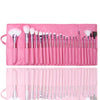 22pcs superior Professional Soft Cosmetic Makeup Brush Set Pink + Pouch Bag Case