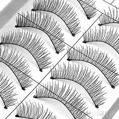 10 Pairs Soft Natural Cross Handmade Eye Lashes Makeup Extension False Eyelashes