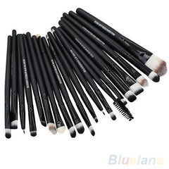 20 Pcs Pro Makeup Set Powder Foundation Eyeshadow Eyeliner Lip Cosmetic Brushes