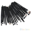 20 Pcs Pro Makeup Set Powder Foundation Eyeshadow Eyeliner Lip Cosmetic Brushes